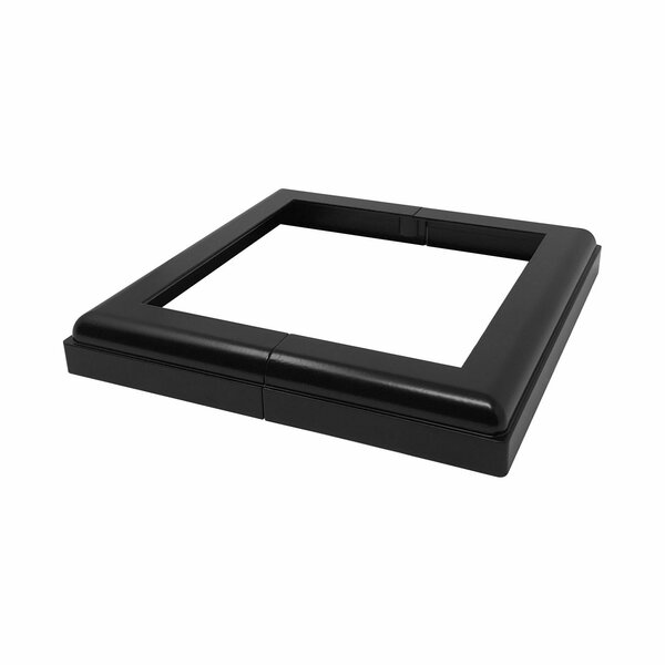 Nuvo Iron BLACK ALUMINUM 6in x 6in POST BASE COVER ADPBS6